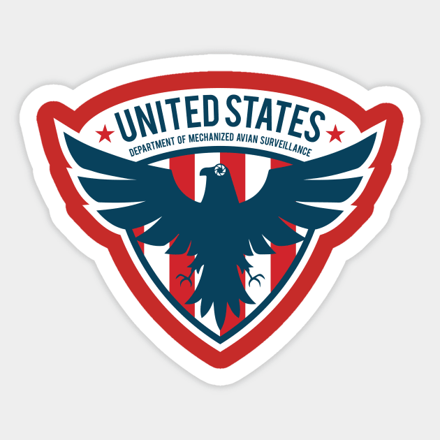 United States Department of Mechanized Avian Surveillance Sticker by Pufahl